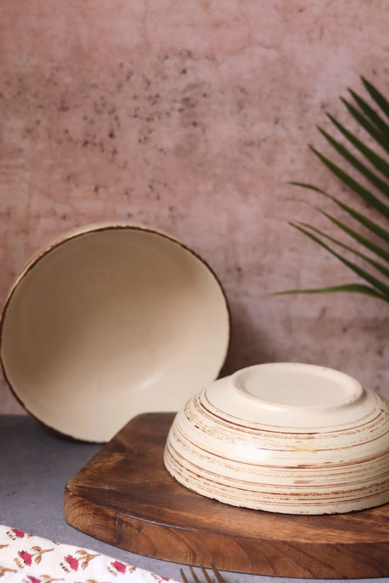 Brown & White Curry Bowl - (Set of 4 - GET 2 FREE) with premium quality material