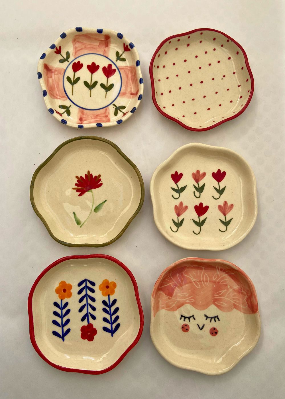 Set of 6 Floral Dreams Handmade Dessert Plate (for the price of 5) with premium quality material