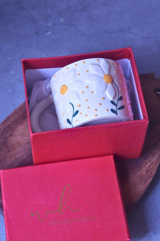 Wildflower Mug in a Gift Box handmade in india