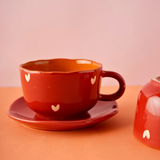 handmade mug & dessert plate with Adorable design