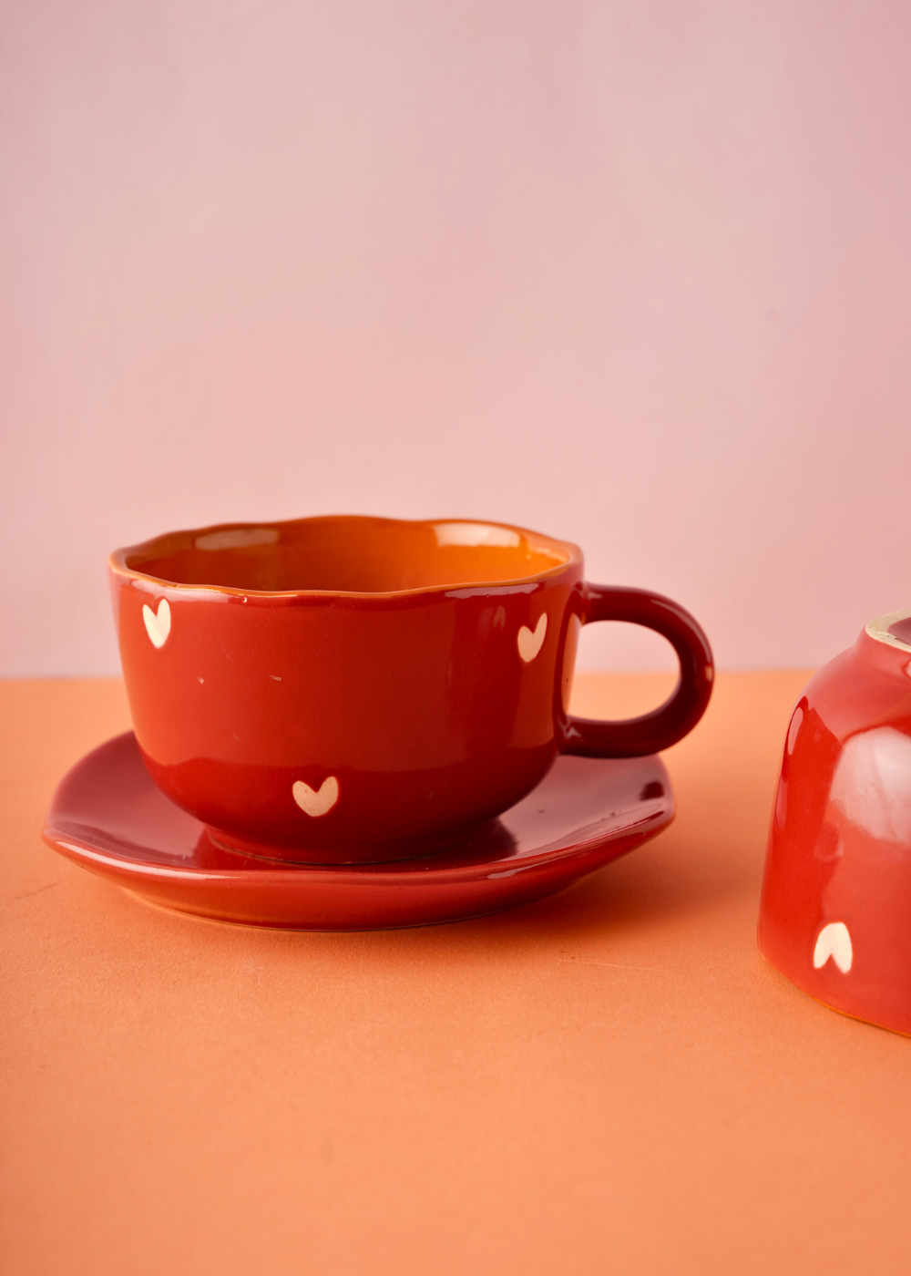 handmade mug & dessert plate with Adorable design