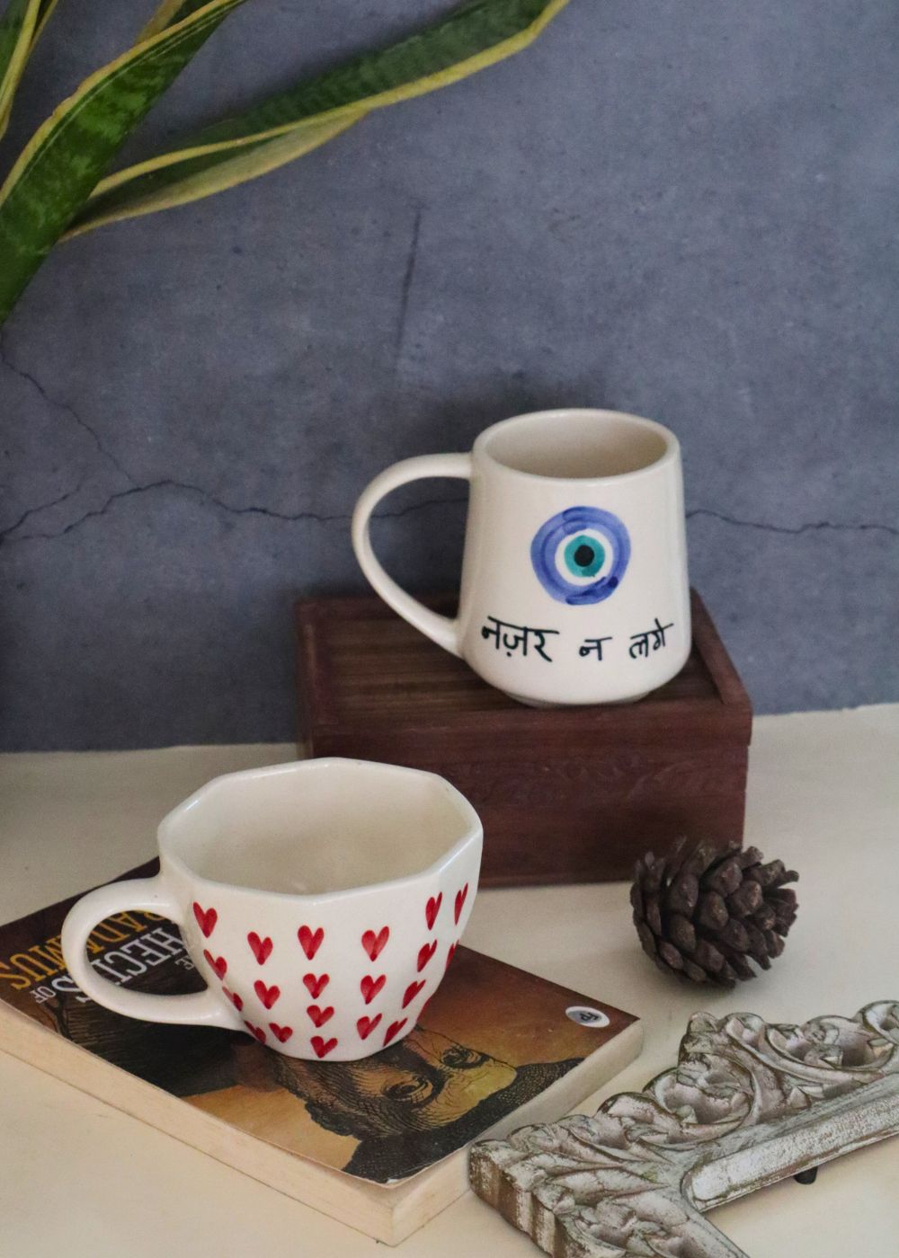 handmade heart & nazar mug