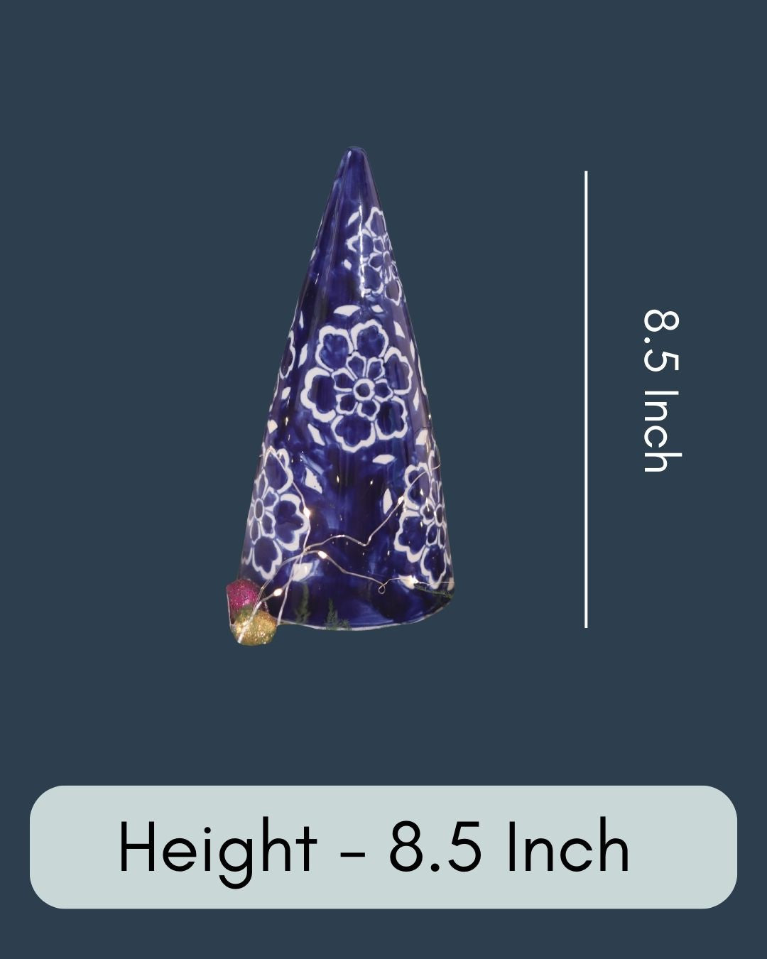 Blue Floral Christmas Tree