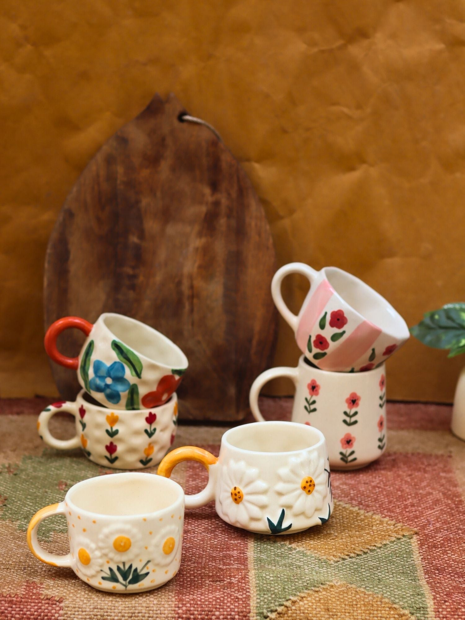 Set of 6 Modern Ceramic Mugs combo (for the price of 5) with premium quality material