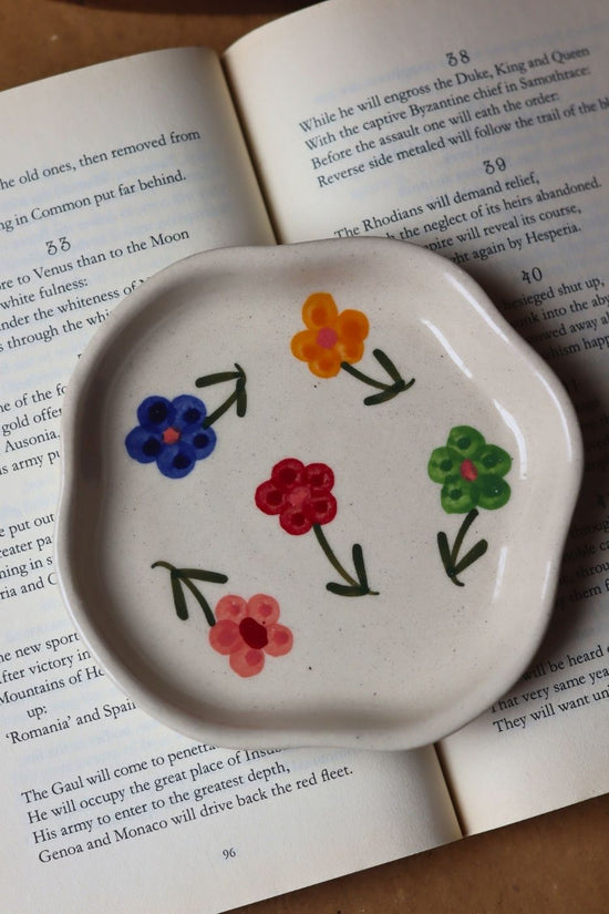 Floral Blossom Handmade Dessert Plate with premium quality material