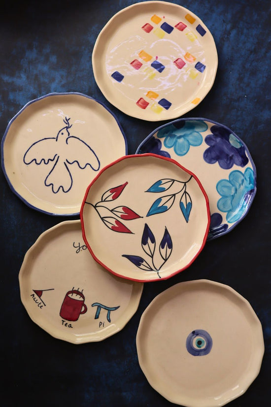 Set of 6 Blue Plates (For the price of 5)  with premium quality material
