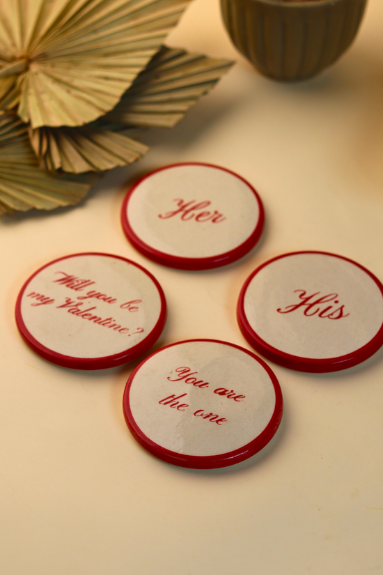 handmade coasters set of 4 combo