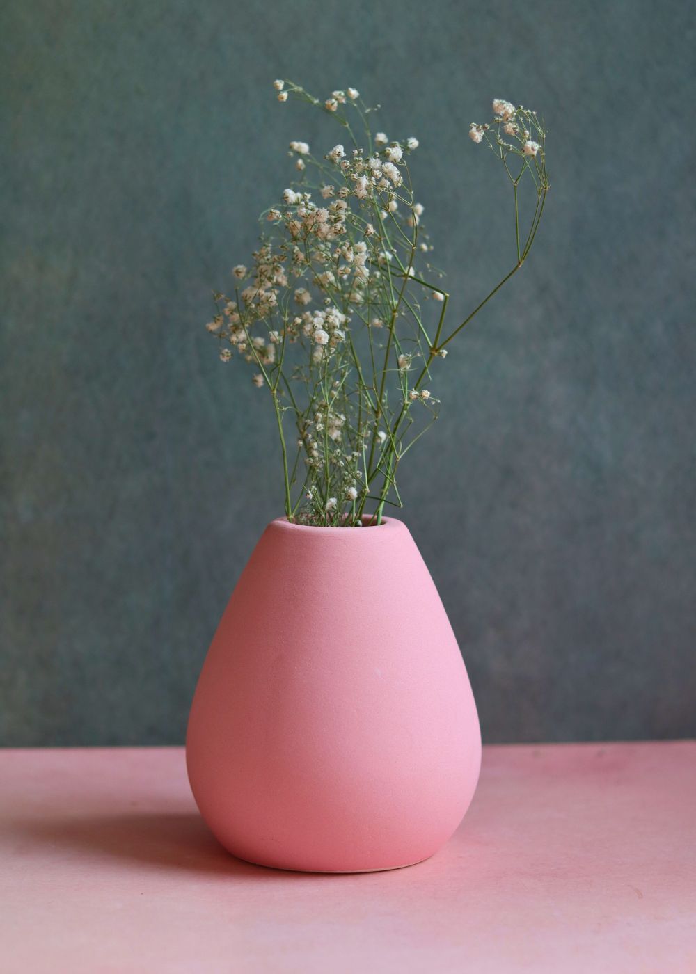 Handmade esoteric vase tall pink