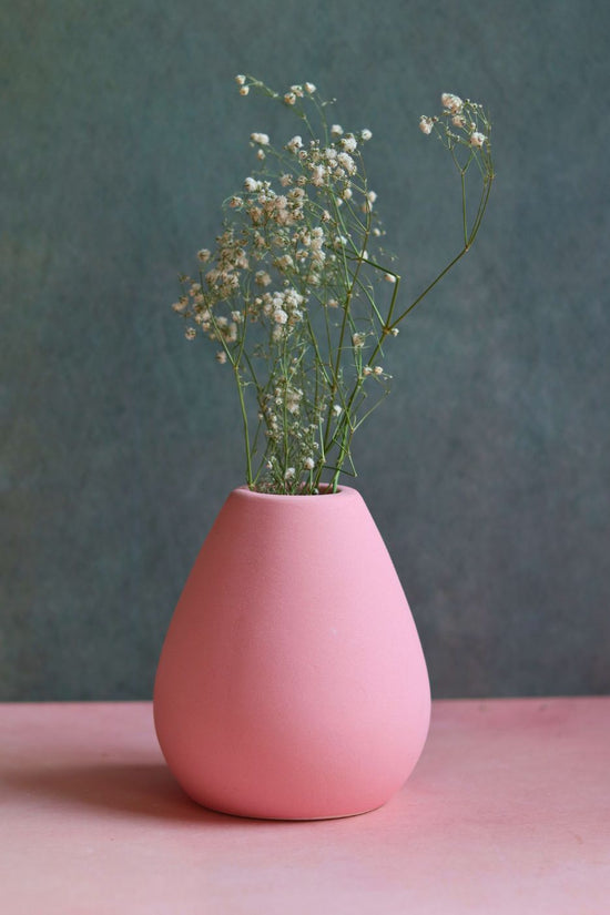 Handmade esoteric vase tall pink