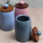 ceramic cylinder jar, Set of 3 jars
