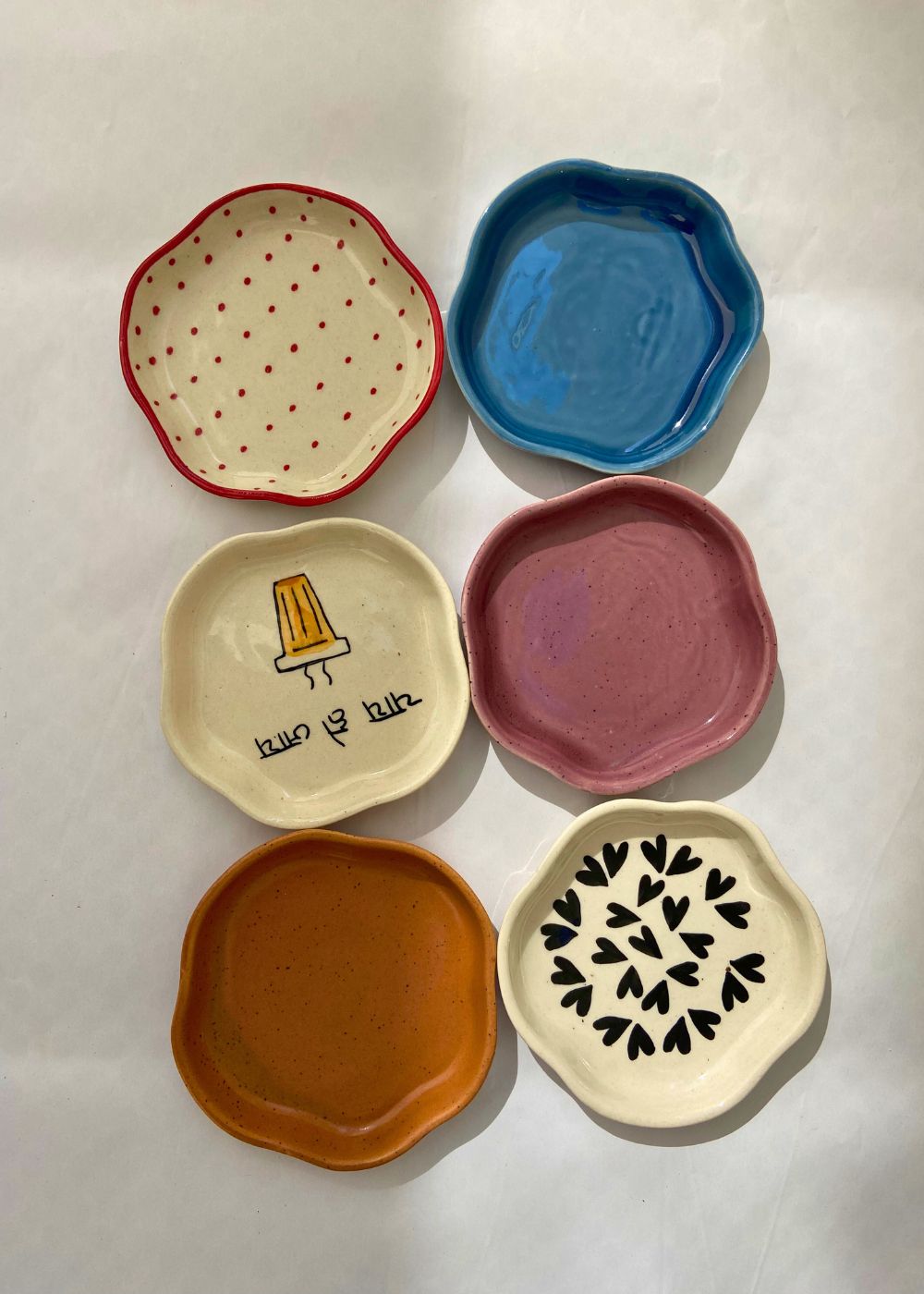 handmade Set of 6 Blissful Bites Dessert plate (for the price of 5)