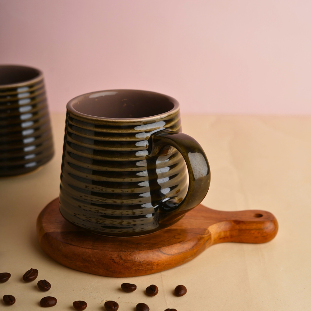 Handmade ceramic coffee mug