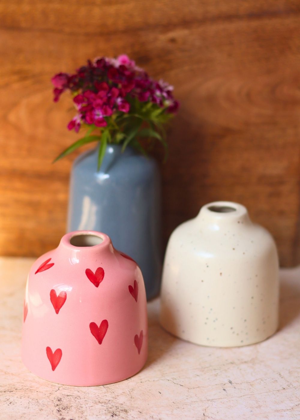 Set of 3 - Everbloom Bud Vases handmade in india