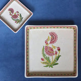 Red Motif Platter - Set of two handmade in india