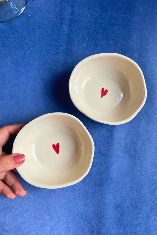 all heart bowl made by ceramic 