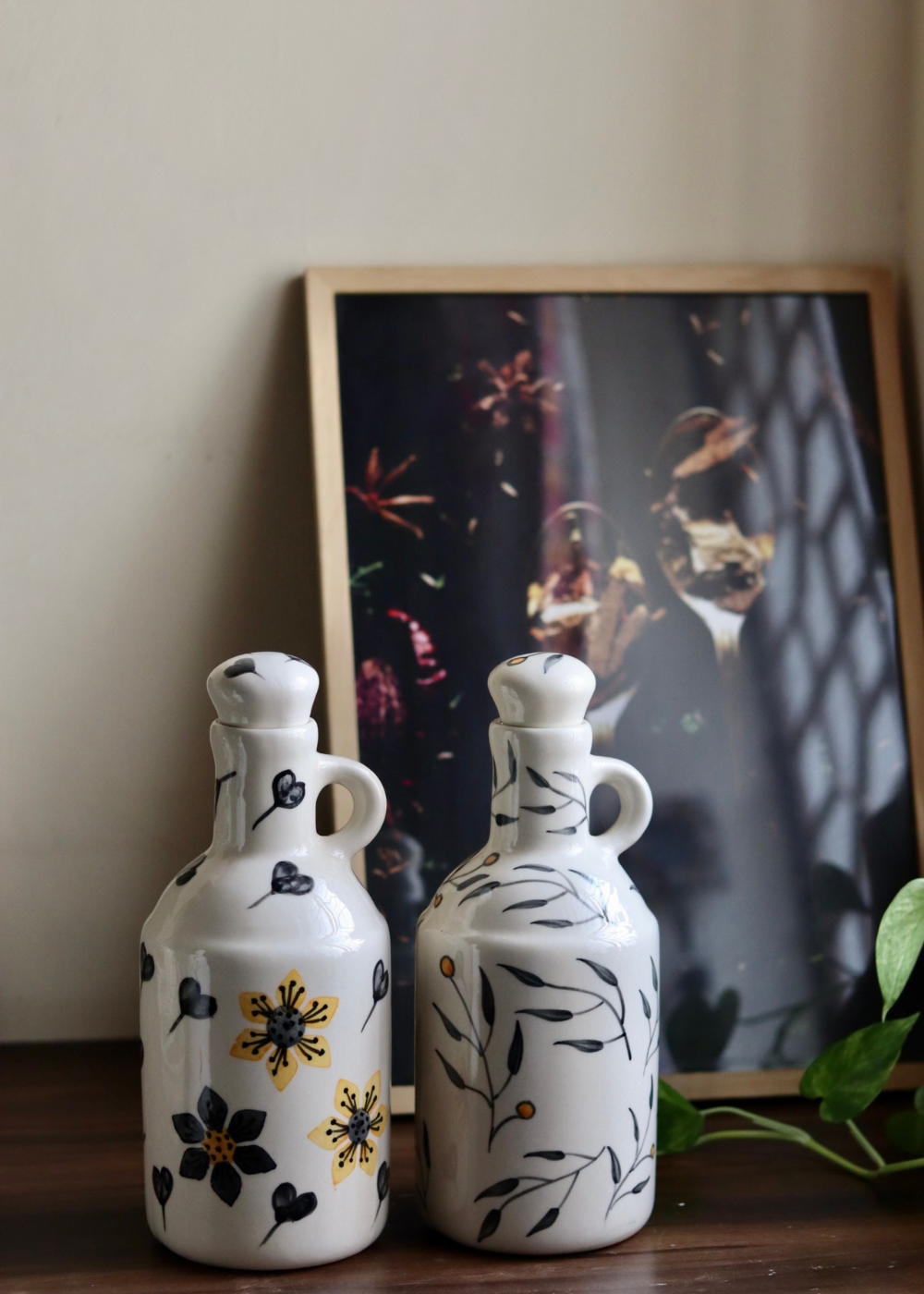 handmade oil vessel made by ceramic, handmade in india