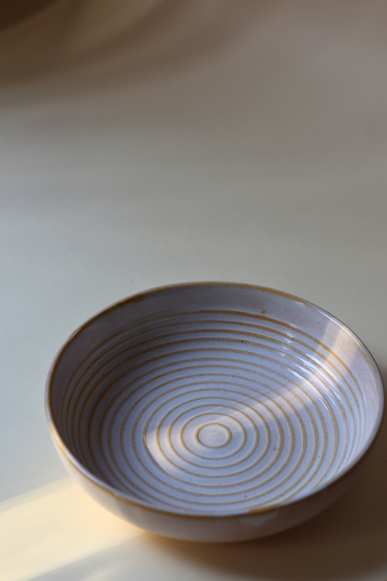 Pearl white swirl bowl