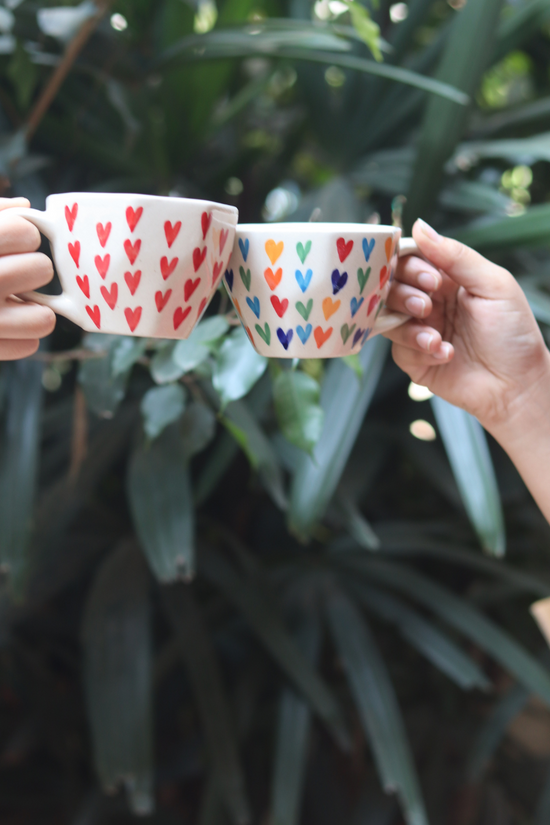 handmade loveislove mug & heart mug made by pure ceramic 