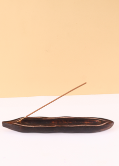 Wooden Agarbati Stand - Boat shape