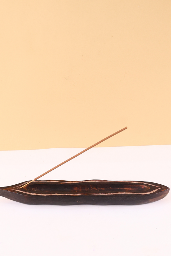 Wooden Agarbati Stand - Boat shape