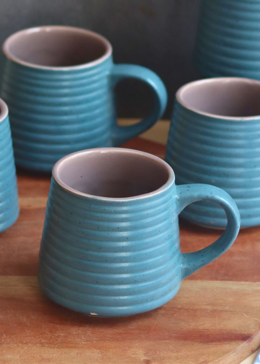 Matte Blue Coffee Mug made by ceramic