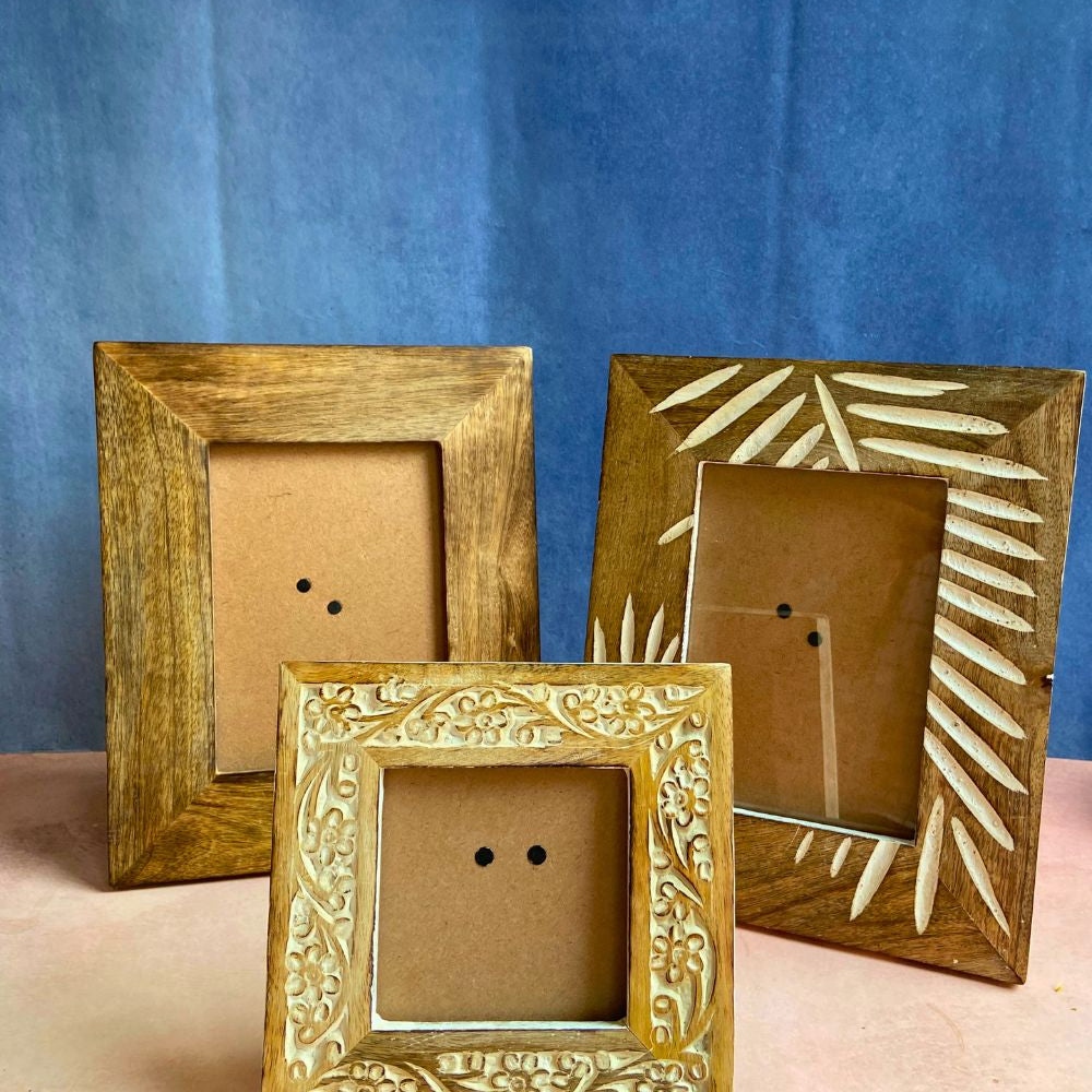 Handmade set of 3  wooden frame 