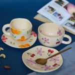 Handmade Floral Bloom & Cherry Fields Cup & Saucer