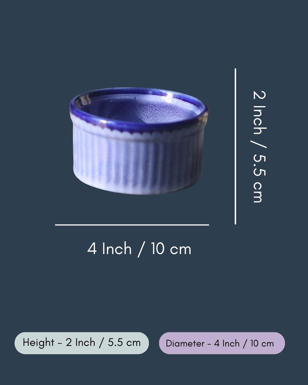 Solid Blue Ramekin