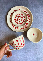 Heart Cups Plates & Bowls