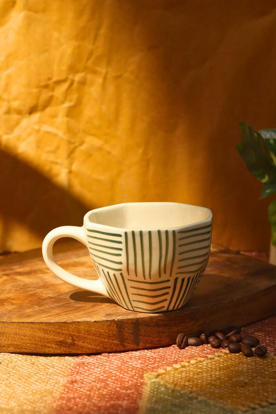 handmade Green All Lines Mug
