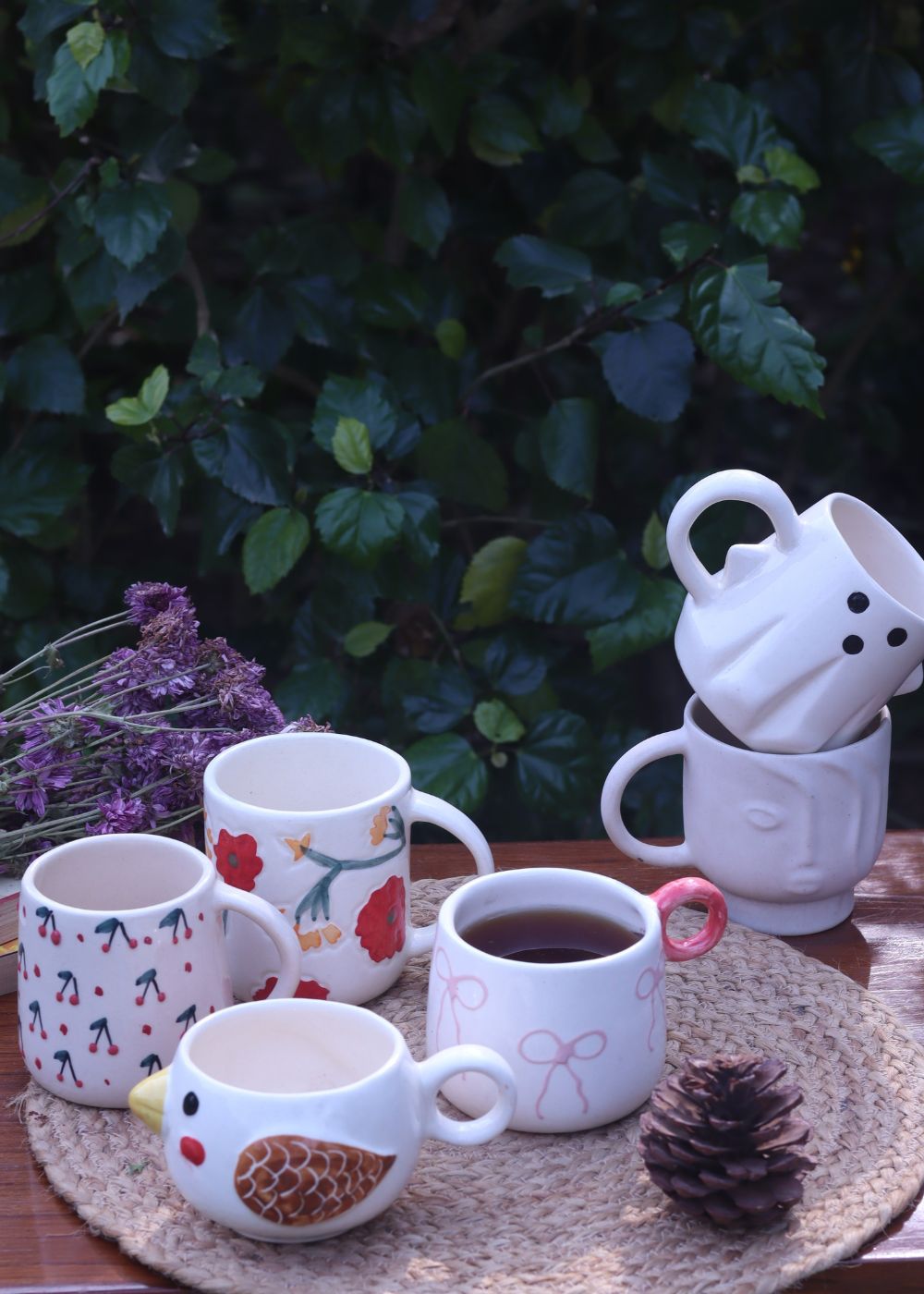 Handmade Set of 6 Bloom & Grow Mugs Combo ( for the price of 5)