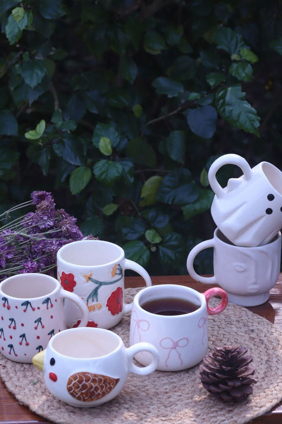 Handmade Set of 6 Bloom & Grow Mugs Combo ( for the price of 5)