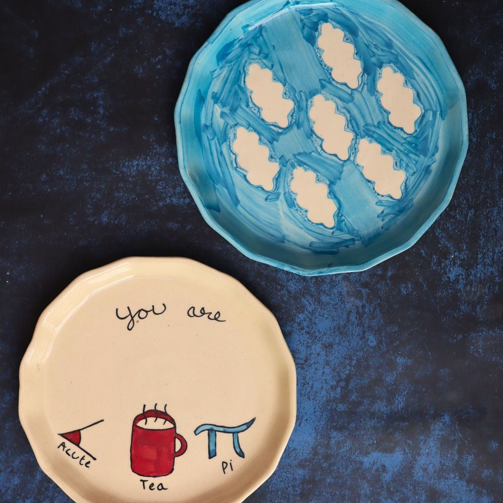 handmade Cloud & Cutie pie Plate