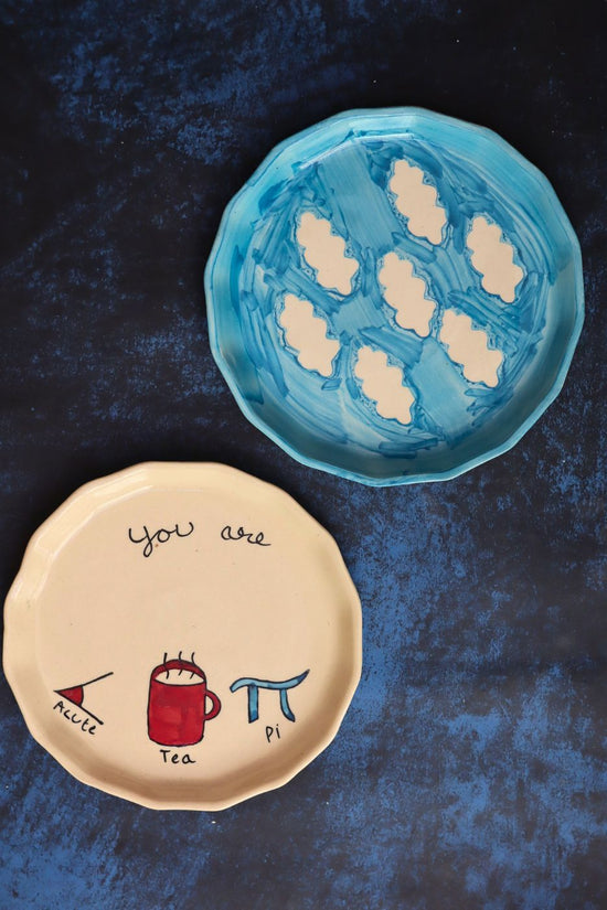 handmade Cloud & Cutie pie Plate