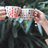 handmade loveislove & heart mug 