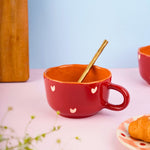 cupid cup with glossy red color