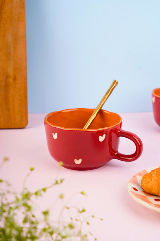cupid cup with glossy red color