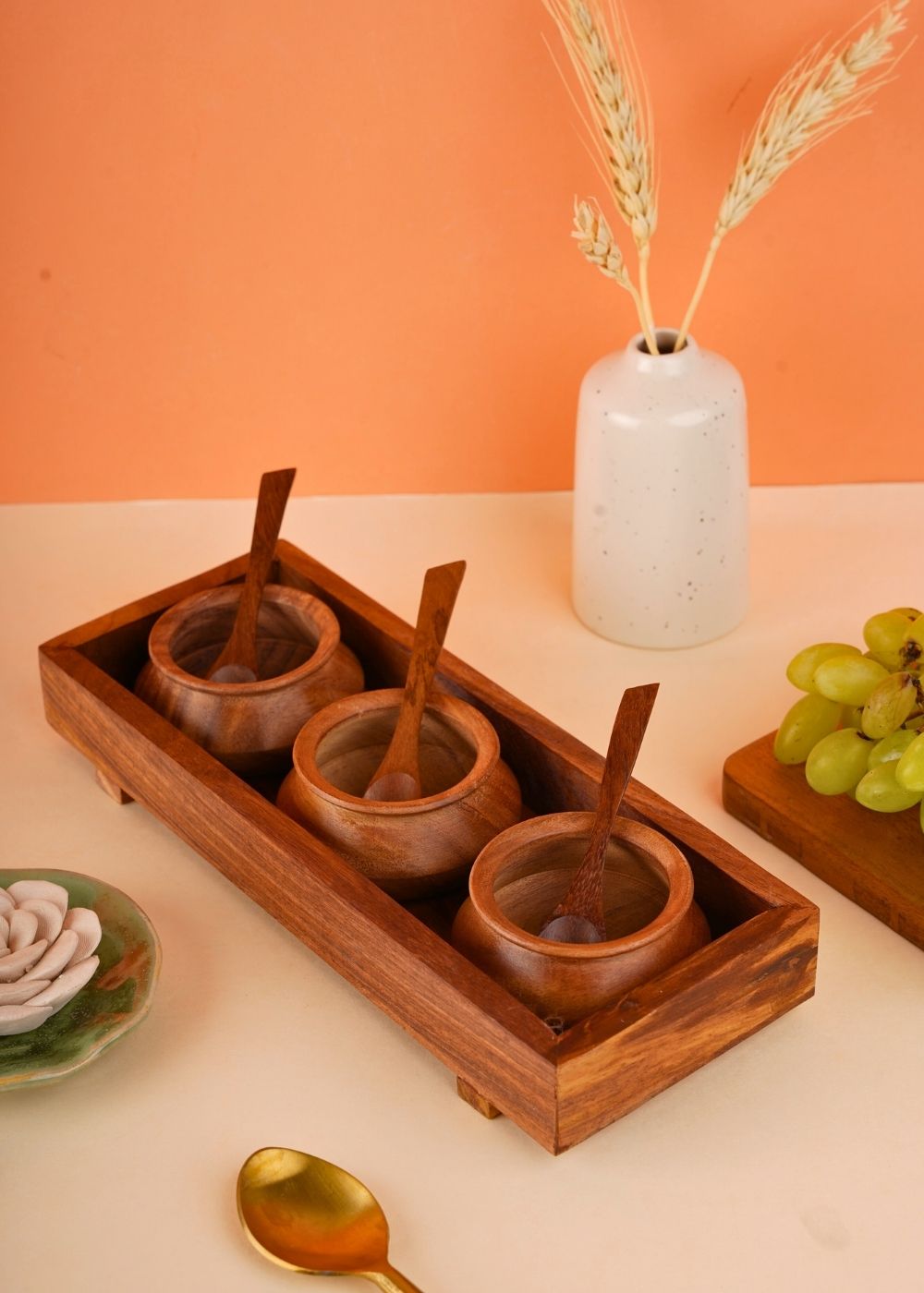 Achaar Jar set made by wood