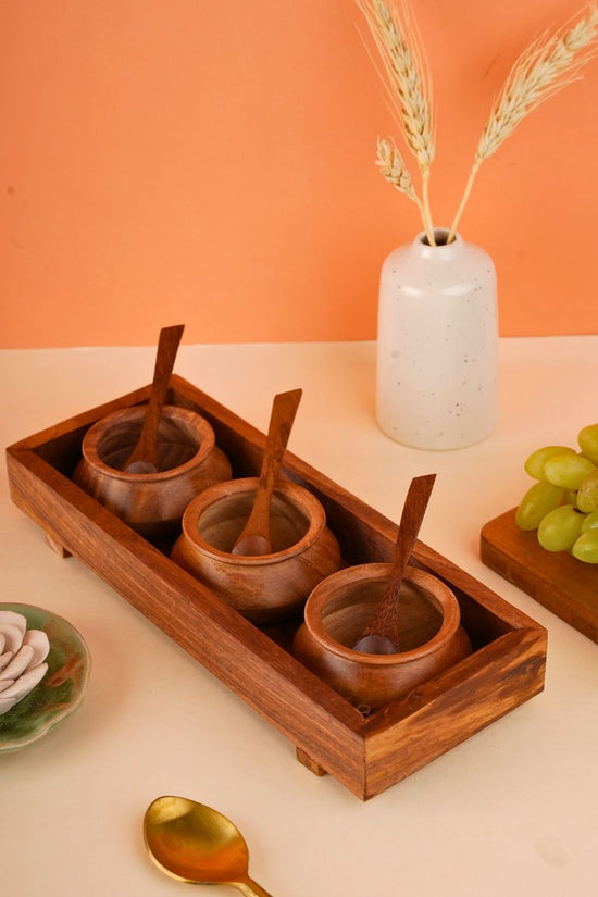 Achaar Jar set made by wood