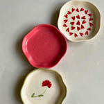 set of 3 dessert plates combo handmade in india 