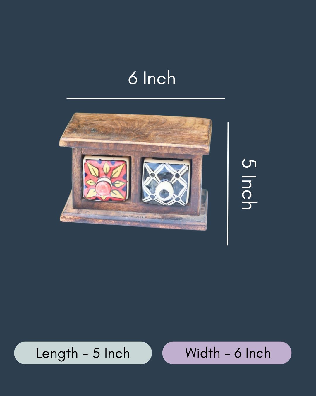 Wooden Decor Drawer – Carnival Bloom