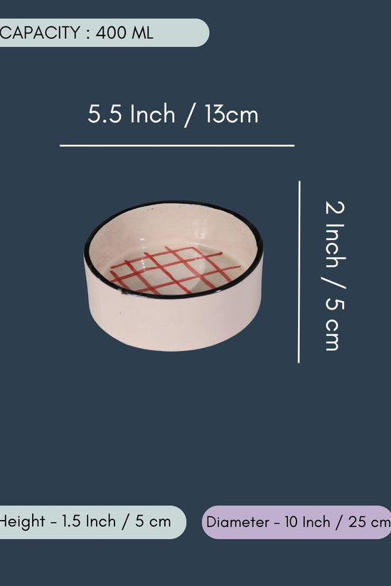 Red Checks Breakfast Bowl - Buy 4, Get 2 FREE