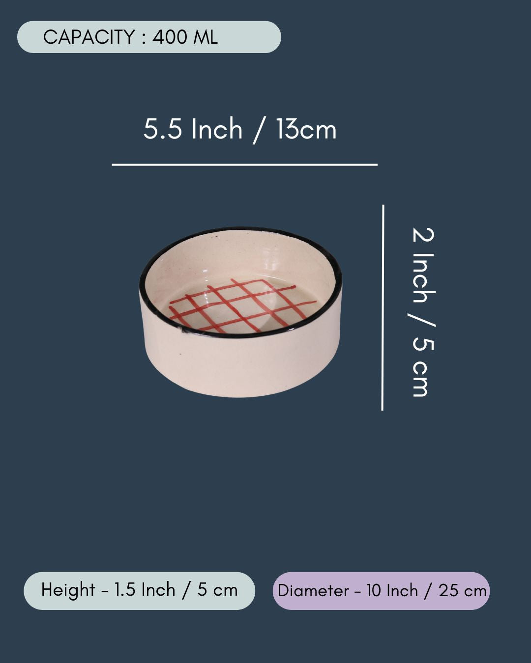 Red Checks Breakfast Bowl - Buy 4, Get 2 FREE
