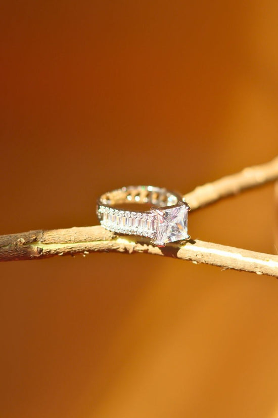 Anti tarnish Timeless Facet Ring