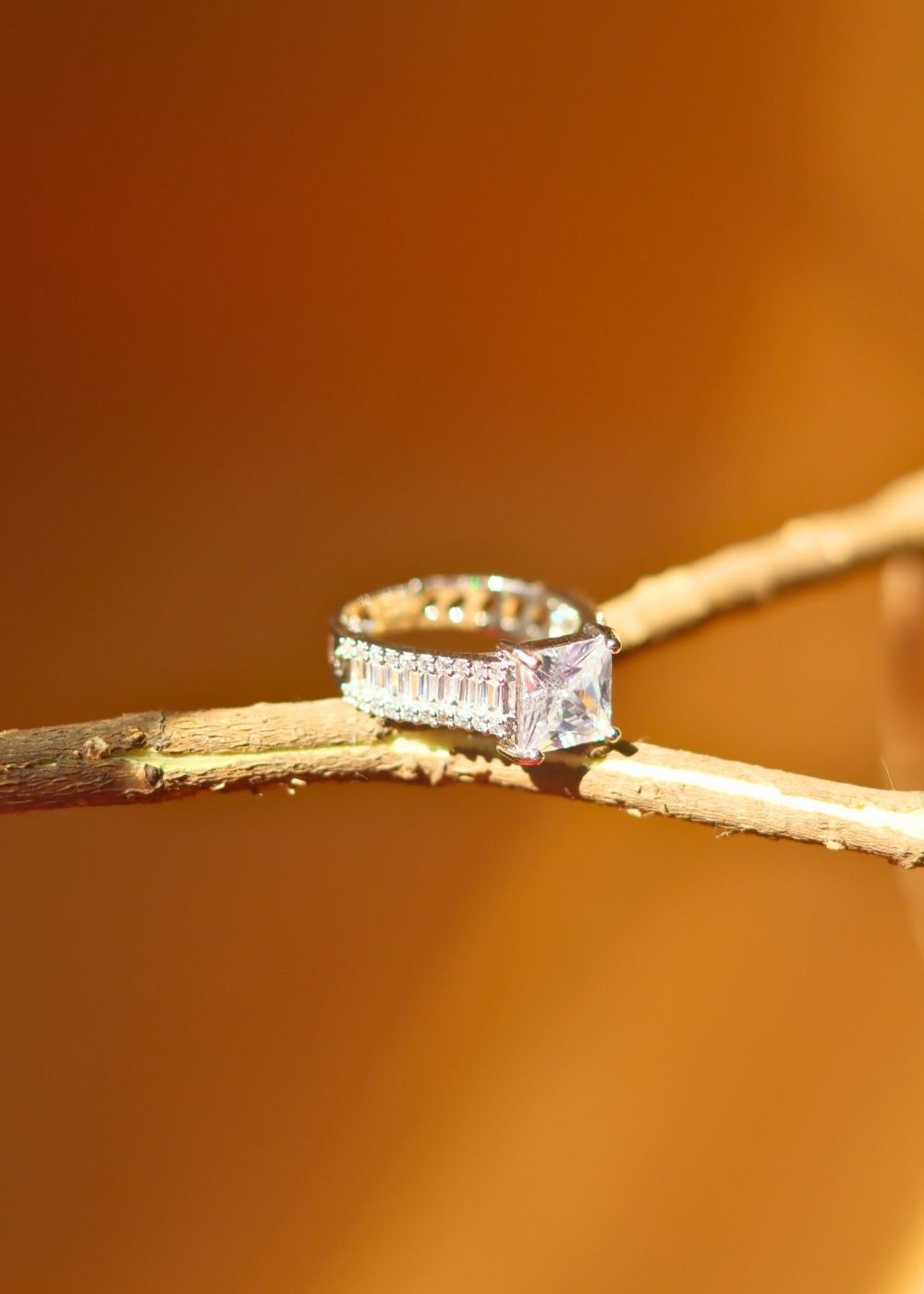 Anti tarnish Timeless Facet Ring