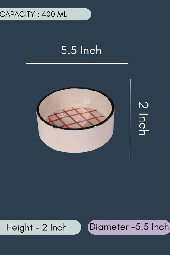 Red Checks Breakfast Bowl - Buy 4, Get 2 FREE