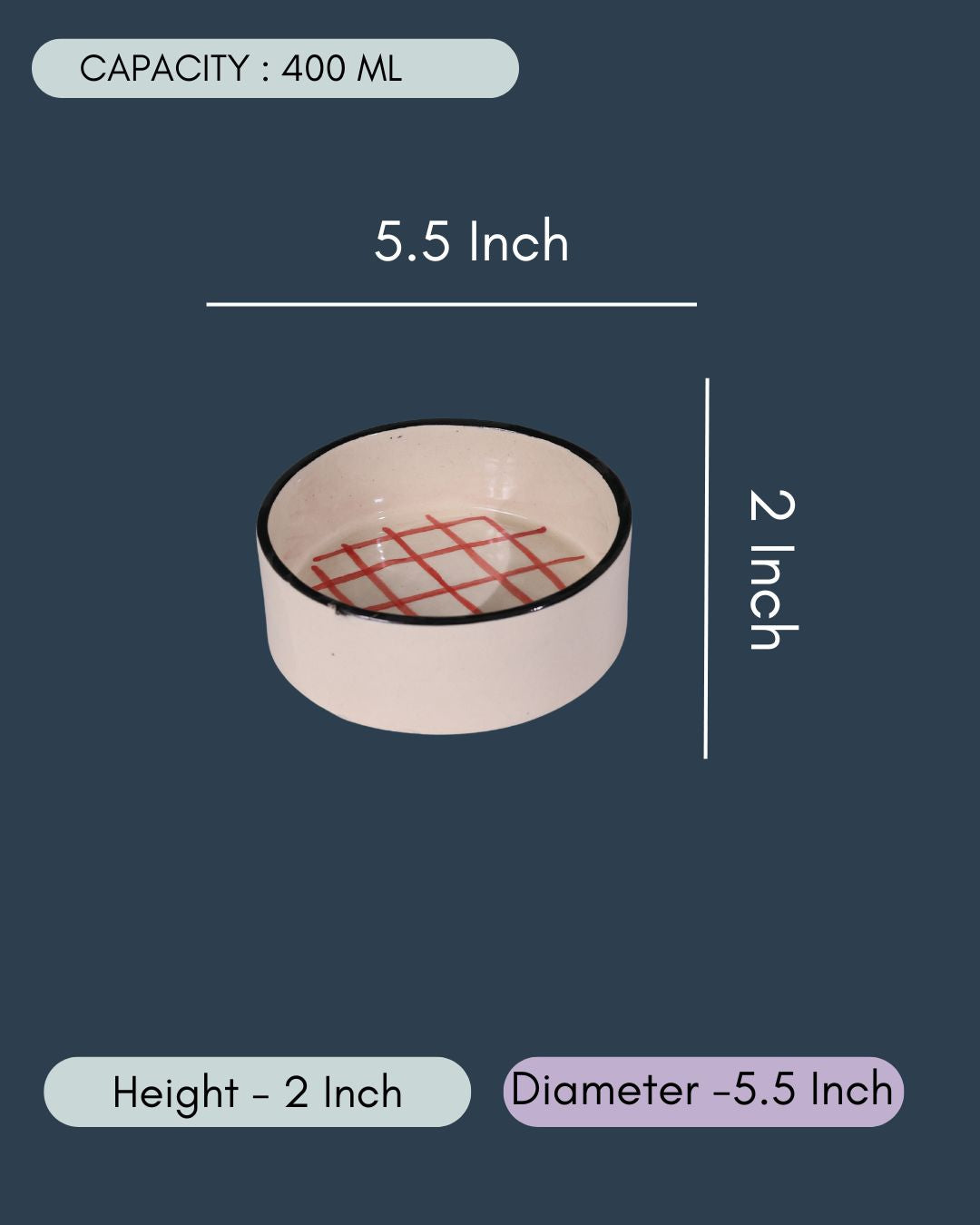 Red Checks Breakfast Bowl - Buy 4, Get 2 FREE
