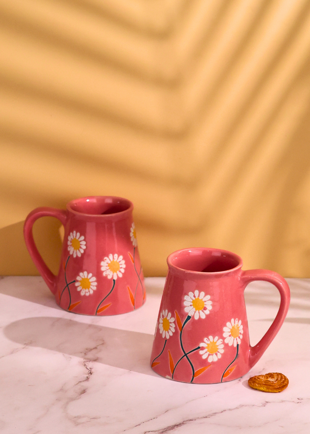 pink spring coffee mug