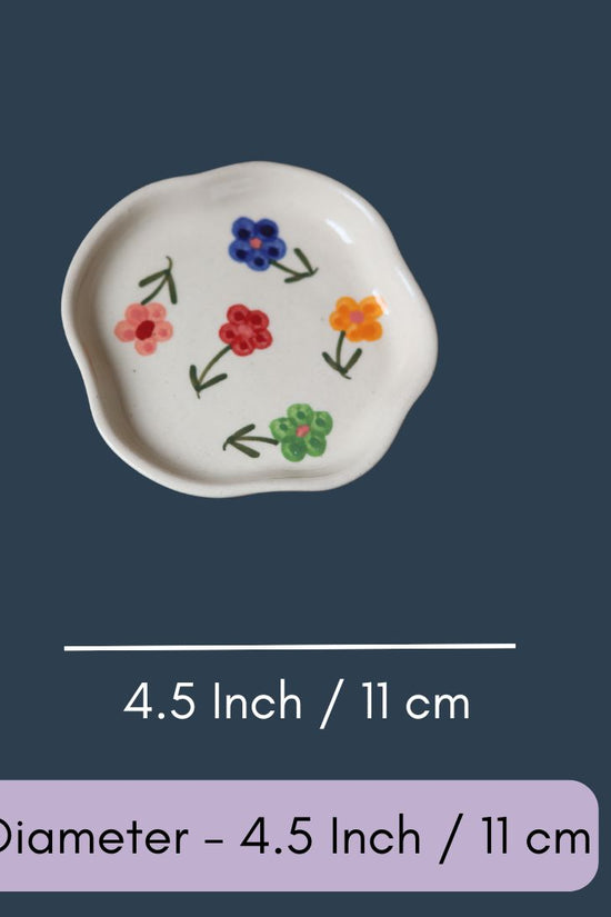 Floral Blossom Handmade Dessert Plate