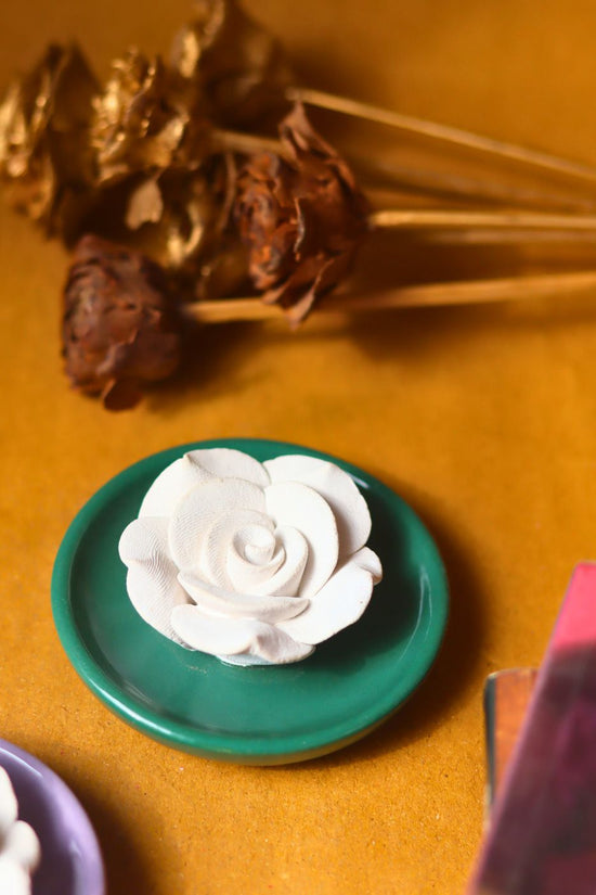 Bottle Green Floral Diffuser